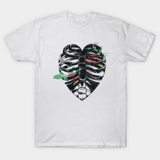 flowers, ribs and heart T-Shirt